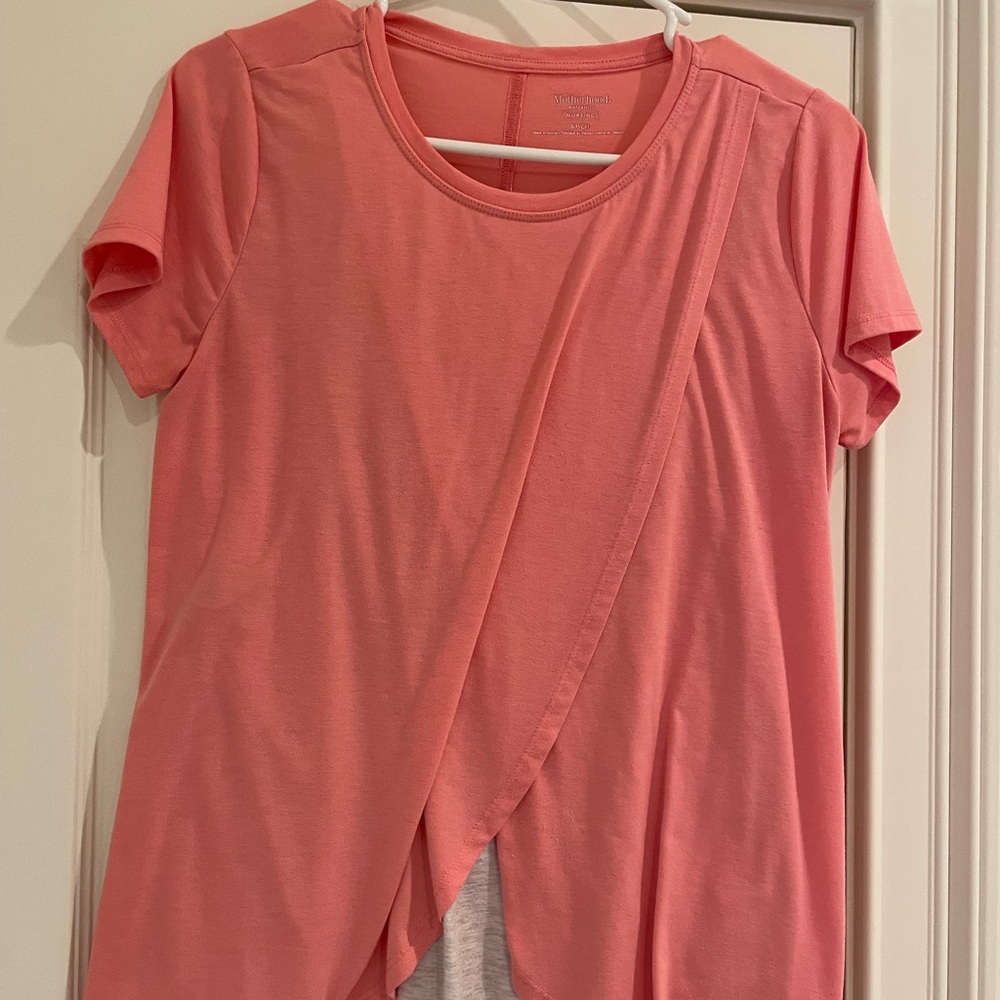 Maternity Nursing Coral Women's Top